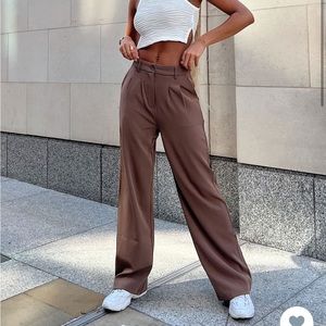 Princess Polly Archer Pants Brown wide leg trousers